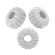 Perles rondelles striée 3 mm - Argent 925 x25