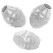 Perles olive texturée 7x5 mm - Argent 925 x5