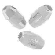 Perles ovales facettées - boule à facettes - 7x4 mm - Argent 925 x15