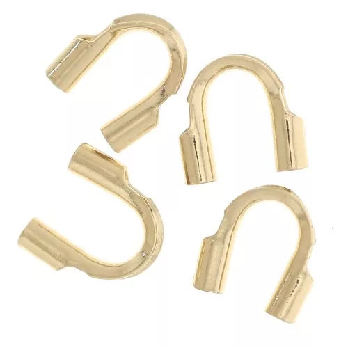 Protections pour fil cablé 0.7 mm - Plaqué or 3 microns x6