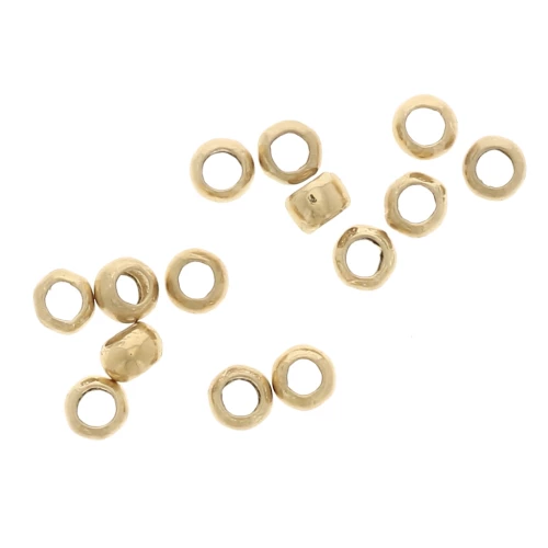 Perles à écraser 1.5 mm - Plaqué Or 3 microns x4