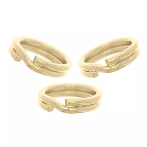 Anneaux doubles 5x0.6 mm - Plaqué or 3 microns x4