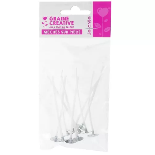 Mèches sur pied 70 mm pour la création de bougie x10
