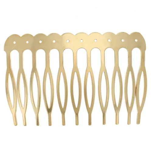 Barrette peigne à cheveux 38x58 mm - Doré à l'or fin x1