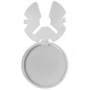 Cache bouton à personnaliser - 22mm Placage Argent Fin x1
