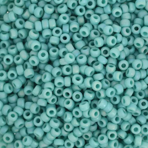 Rocaille Miyuki 11/0 412FR - Opaque Turquoise Green AB Mat x8g