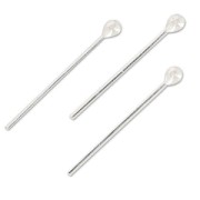 Clous tête boule 18x0.6 mm en Argent 925 x10|raw }}