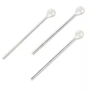 Clous tête boule 18x0.6 mm en Argent 925 x10