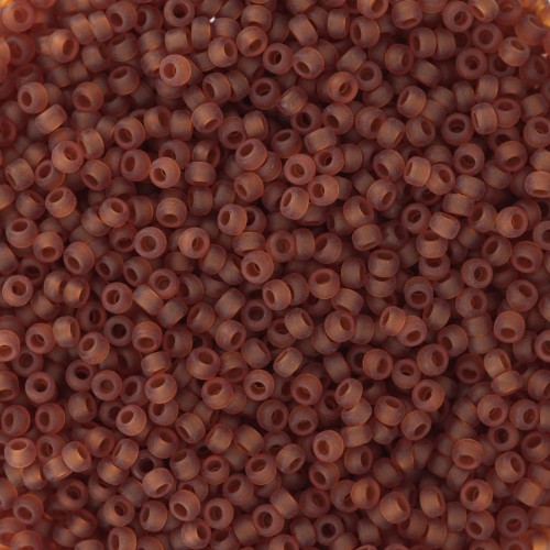 Rocaille Miyuki 15/0 134F - Transparent Dark Topaz Mat x8g