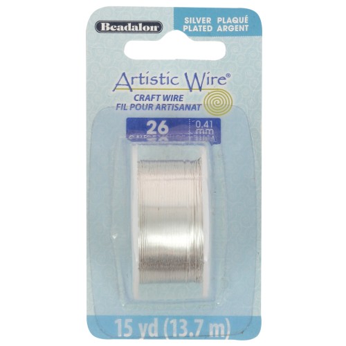 Fil de cuivre Artistic Wire 0.41 mm - Plaqué Argent anti-ternissement x13.7m