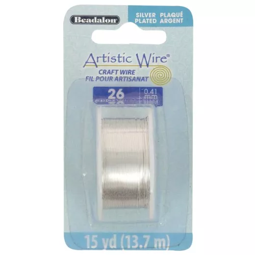 Fil de cuivre Artistic Wire 0.41 mm - Plaqué Argent anti-ternissement x13.7m
