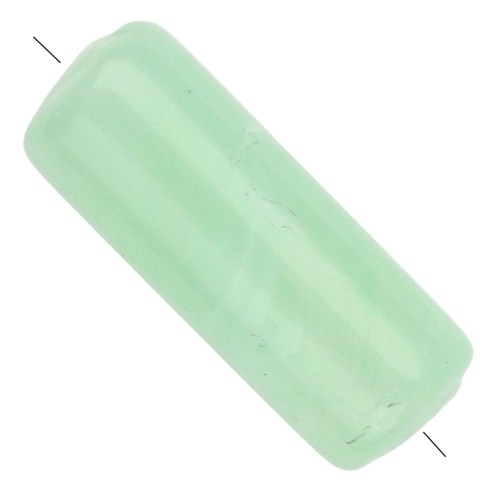 Perles tube droit 20x8 mm en acrylique translucide - Marbré vert d'eau x10