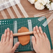 Cales pour étaler la pâte polymère - 2 mm à 6 mm - Transparent x10