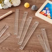 Cales pour étaler la pâte polymère - 1 mm à 6 mm - Transparent x12