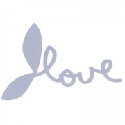 Motif Thermocollant Love 13 cm Ardoise x1