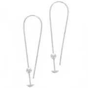 Crochets d'oreilles pour Becharmed 48 mm en Argent 925 x2