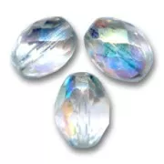 Olives facettées 13x10 mm Crystal AB x8