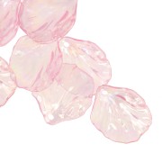Sequins pétales de fleurs incurvés 20x17mm acrylique transparent Rose clair AB x12|raw }}
