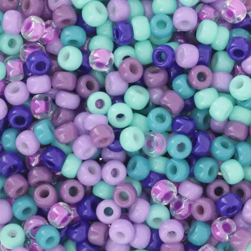 Mix de rocailles Miyuki 8/0 - Purple Mint x8g