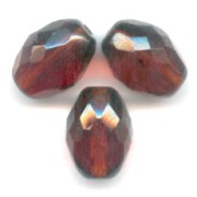 Olives facettées 13x10 mm Smoked Topaz x8|raw }}