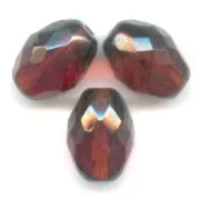 Olives facettées 13x10 mm Smoked Topaz x8