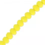 Perles rondelles facettées - rondes aplaties - 3.5x3 mm Jaune Opaque x37cm
