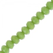 Perles rondelles facettées - rondes aplaties -3x2 mm Olivine Opaque x35cm|raw }}