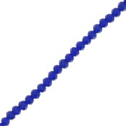 Perles rondelles facettées - rondes aplaties - 4.5x3.5 mm Cobalt Opaque x41cm