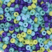 Mix de rocailles Miyuki 8/0 - Total Turquoise x8g