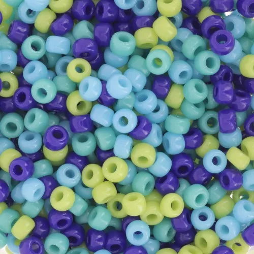 Mix de rocailles Miyuki 8/0 - Total Turquoise x8g