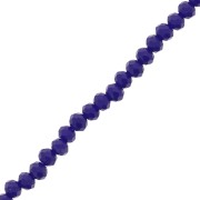 Perles rondelles facettées - rondes aplaties 4x3.5 mm - Dark Cobalt Opaque x40cm