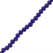 Dark Cobalt - Perles rondelles facettées - rondes aplaties 4x3.5 mm - Dark Cobalt Opaque x40cm Perles rondelles facettées - rondes aplaties 4x3.5 mm - Dark Cobalt Opaque x40cm