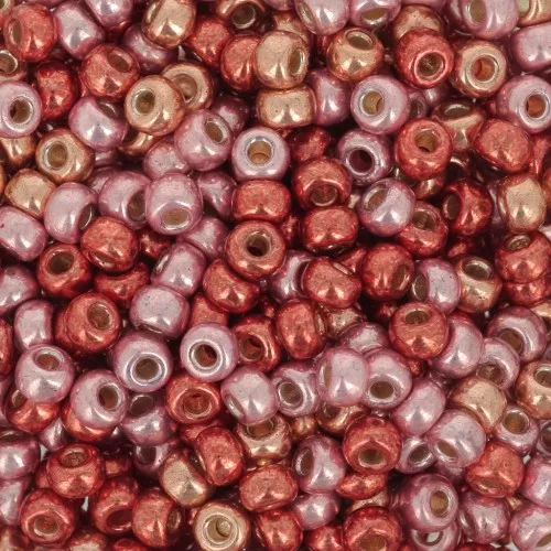 Mix de rocailles Miyuki 8/0 - Duracoat Galvanized Pink Confetti x8g