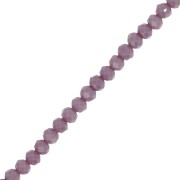 Perles rondelles facettées - rondes aplaties - 4x3.5 mm - Lilac Opaque x42cm|raw }}