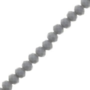 Perles rondelles facettées - rondes aplaties 6x5 mm - Gris Opaque x40cm|raw }}