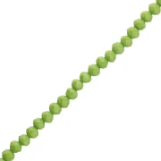 Perles rondelles facettées - rondes aplaties - 6x5 mm Olivine Opaque x44cm