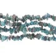 Perles chips 8 - 11 mm en pierre gemme - Chrysocolle x81cm