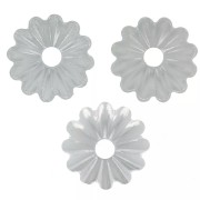 Coupelles striées 6 mm - Argenté x20