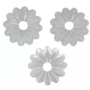 Coupelles striées 6 mm - Argenté x20