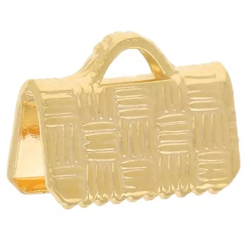 Embouts à serrer décorés 10 mm - Doré x50