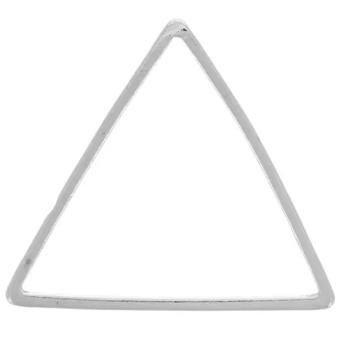 Anneau de montage et tissage triangle 17x20 mm - Argenté x1