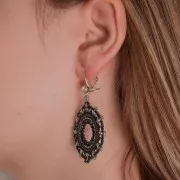 Convertisseurs de clous d'oreilles en clips 19x5 mm - Argenté x2