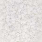 Rocaille Miyuki 11/0 402FR - White AB Mat x8g