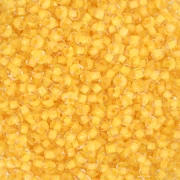 Perles rocailles Preciosa  11/0 2 mm - Crystal Yellow Lined x20g