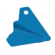 Breloque teintée avion origami 19 mm Bleu Fluo x1