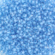 Perles rocailles Preciosa  11/0 2 mm - Crystal Blue Lined x20g