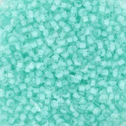 Perles rocailles Preciosa  11/0 2 mm - Crystal Green Lined x20g