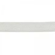 Lacet cuir reconstitué double-face 3 mm argenté satiné x1m