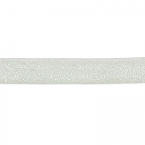 Lacet cuir reconstitué double-face 3 mm argenté satiné x1m