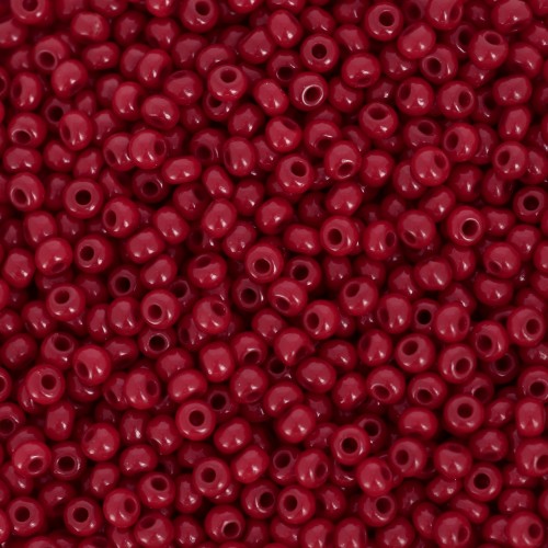 Perles rocailles Preciosa  11/0 2 mm - Opaque Red Coral x20g